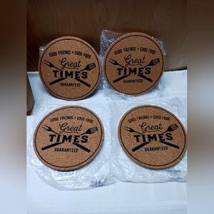 Open Road Brands LLC, Hobby Lobby/Cork Trivets/Set Of 4/ NIB